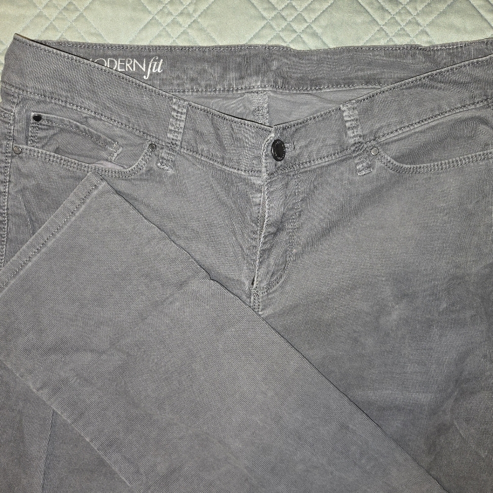 Gray Corduroy Pants Ann Taylor